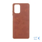 قاب طرح چرم Puloka خط دار Xiaomi Redmi Note 10 4G / Redmi Note 10S / Poco M5S - قهوه ای