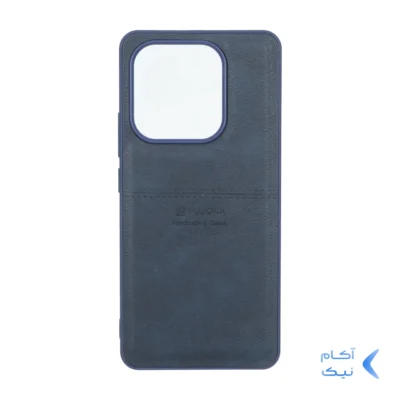 قاب طرح چرم Puloka خط دار Xiaomi Redmi Note 14 4G - سرمه ای
