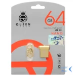 Queen NANO USB2.0 Flash Memory-64GB طلایی (گارانتی مادام العمر شرکت آی تین)