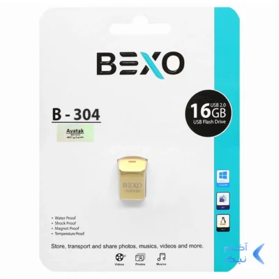 فلش مموری BEXO USB2.0 مدل B-304 ظرفیت 16GB - طلایی (گارانتی داده پردازی آواتک)