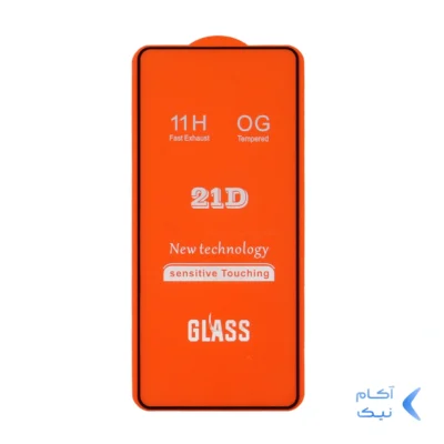 محافظ صفحه نمایش شیشه ای Samsung A51 / A52 / A52S / A53 / S20 FE - Full Cover 21D (بدون پک) - مشکی