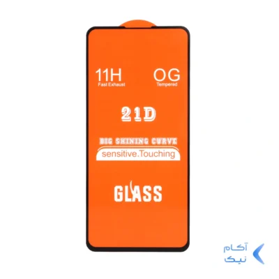 محافظ صفحه نمایش شیشه ای Samsung S21 FE / Xiaomi Mi 9T / Mi 9T Pro / Redmi K20 / Redmi K20 Pro - Full Cover 21D (بدون پک) - مشکی