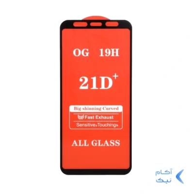 محافظ صفحه نمایش شیشه ای Samsung A6 PLUS / J4 PLUS / J8 / A8 PLUS / A750 / J4 Core / J8 Plus / J6 Plus - Full Cover 21D (بدون پک) - مشکی