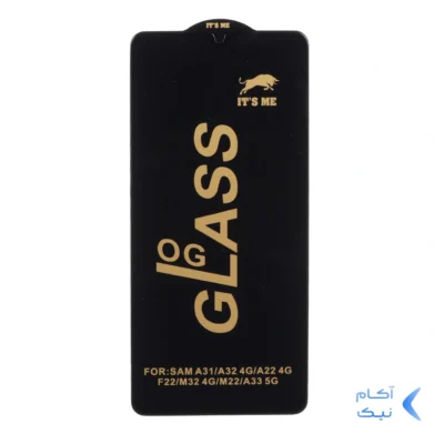 محافظ صفحه نمایش شیشه ای درجه یک Samsung A31 / A32 4G / A33 / A22 4G / M22 / M32 4G / F22 - Full Cover OG - ESD OVOG - (بدون پک) - مشکی