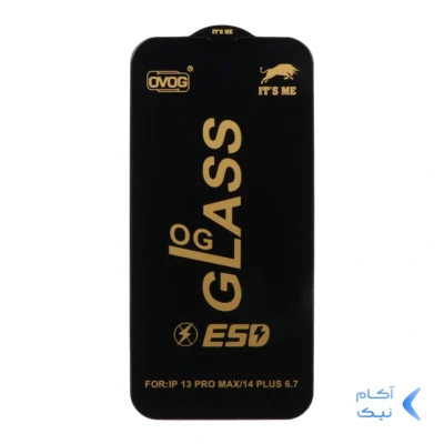 محافظ صفحه نمایش شیشه ای درجه یک Apple iphone 13 Pro Max / 14plus (max) - Full Cover OG - ESD OVOG (بدون پک) - مشکی