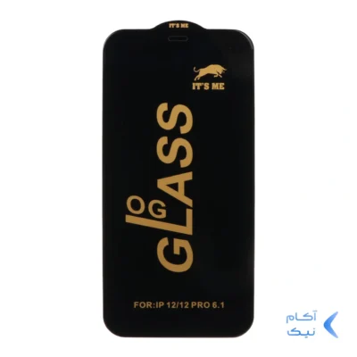 محافظ صفحه نمایش شیشه ای درجه یک Apple iphone 12 / 12 Pro - Full Cover OG - ESD OVOG (بدون پک) - مشکی