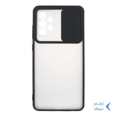 قاب پشت مات محافظ لنزدار کشویی Samsung A72 - مشکی
