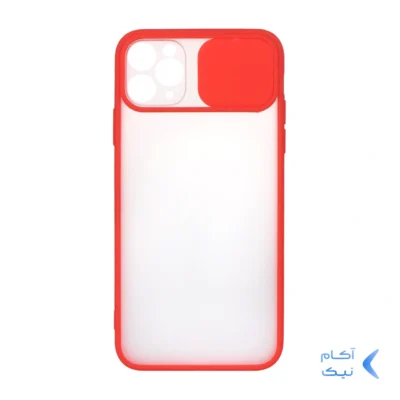 قاب پشت مات محافظ لنزدار کشویی Apple iPhone 11 Pro Max - قرمز