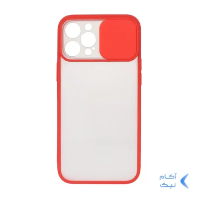 قاب پشت مات محافظ لنزدار کشویی Apple iPhone 12 Pro Max - قرمز