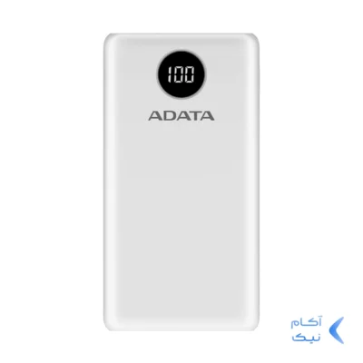 پاوربانک PD و فست شارژ ADATA 20000mAh مدل P20000QCD 18W - سفید (گارانتی آونگ)