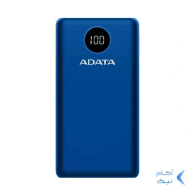 پاوربانک PD و فست شارژ ADATA 20000mAh مدل P20000QCD 18W - سرمه ای (گارانتی آونگ)