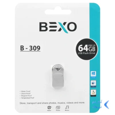 فلش مموری BEXO USB2.0 مدل B-309 ظرفیت 64GB - نقره ای (گارانتی داده پردازی آواتک)