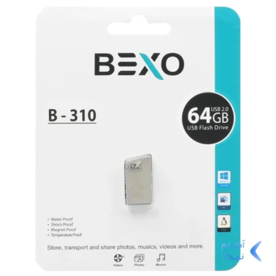 فلش مموری BEXO USB2.0 مدل B-310 ظرفیت 64GB - نقره ای (گارانتی داده پردازی آواتک)