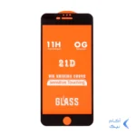 محافظ صفحه نمایش شیشه ای iPhone 6 Plus / 6S Plus / 7 Plus / 8 Plus - Full Cover 21D - (بدون پک) -مشکی