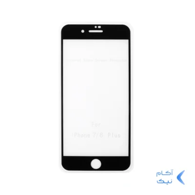 محافظ صفحه نمایش شیشه ای Full Cover مدل Apple iPhone 7 Plus / 8 Plus - مشکی