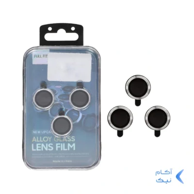 محافظ لنز رینگی اورجینال Apple iPhone 13 / 13 Mini / 12 Pro Max - نقره ای (پک بزرگ)