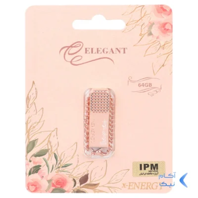 X-ENERGY ELEGANT USB2.0 Flash Memory - 64GB رزگلد (گارانتی مادام العمر IPM)