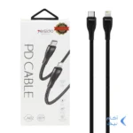 کابل شارژ پاوربانک PD و فست yesido Type-C To Lightning مدل CA82 - مشکی (گارانتی 18 ماه تعویض نیکان همراه)
