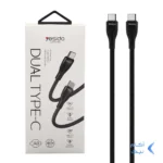 کابل شارژ پاوربانک فست yesido Type-C To Type-C مدل CA83 - مشکی (گارانتی 18 ماه تعویض نیکان همراه)