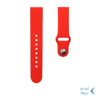 بند سیلیکونی ساعت هوشمند سایز 20 میلیمتری - قرمز