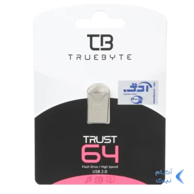 TRUEBYTE TRUST USB2.0 Flash Memory-64GB نقره ای (گارانتی مادام العمر شرکت آی تین)