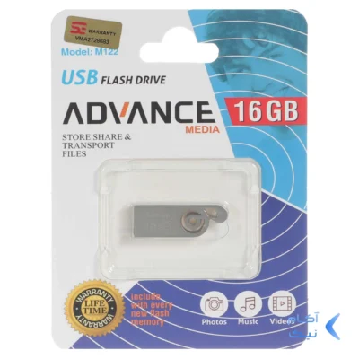 Advance M122 USB2.0 Flash Memory - 16GB نقره ای