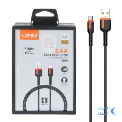 کابل شارژ فست LDNIO Type-C مدل LS531 - مشکی (اصلی)