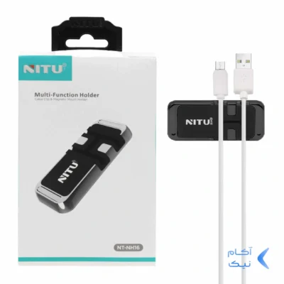 هولدر گوشی موبایل و کابل مگنتی NITU مدل NH16 - مشکی