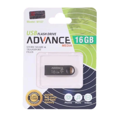 فلش مموری Advance USB2.0 مدل M107 ظرفیت 16GB - مشکی