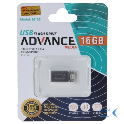 فلش مموری Advance USB2.0 مدل M105 ظرفیت 16GB - نقره ای