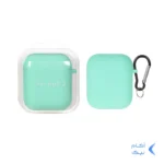 کاور ایرپاد سیلیکونی اورجینال Apple Airpods 1 / 2 - سبزآبی