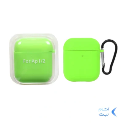 کاور ایرپاد سیلیکونی اورجینال Apple Airpods 1 / 2 - فسفری
