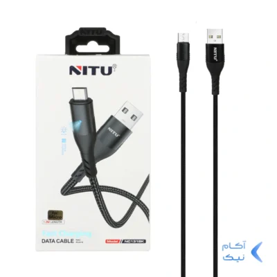 کابل شارژ 1.2 متری فست اندروید NITU مدل NC131BK - مشکی (گارانتی 18 ماه تعویض نیکان همراه)