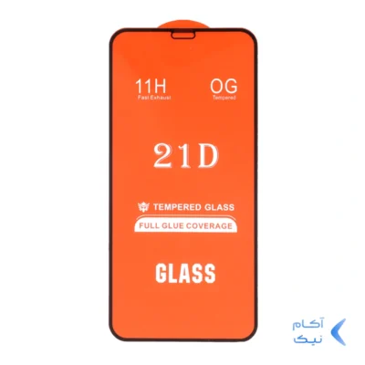 محافظ صفحه نمایش شیشه ای Iphone X / XS / 11 Pro - Full Cover 21D (بدون پک) - مشکی