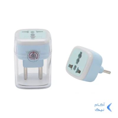 تبدیل برق 3 به 2 هادرون مدل A10-1 - آبی (بسته 24 عددی)
