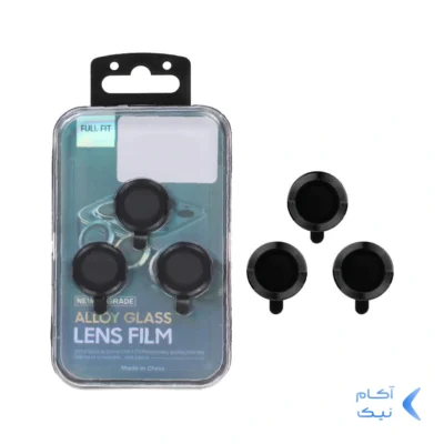 محافظ لنز رینگی اورجینال Apple iPhone 15 Pro / 15 Pro Max - مشکی (پک بزرگ)