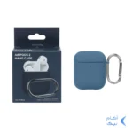 کاور ایرپاد سیلیکونی پاک کنی نازک Apple Airpods 1 / 2 - آبی تیره