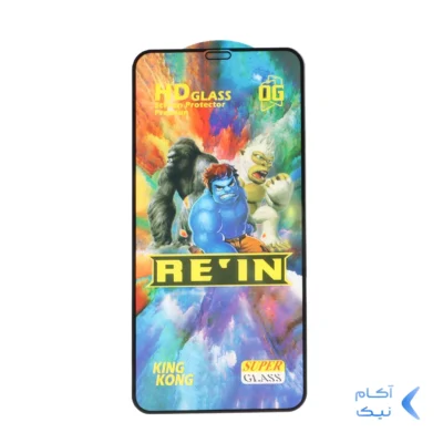 محافظ صفحه نمایش شیشه ای Full Cover REIN مدل iPhone 11 pro max / XS Max / X Max - مشکی