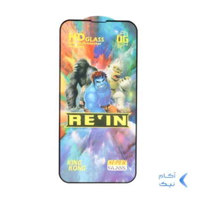 محافظ صفحه نمایش شیشه ای Full Cover REIN مدل Apple iPhone 13 / iPhone 13 Pro / iPhone 14 / 16e - مشکی