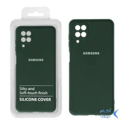 قاب نیو سیلیکون محافظ لنزدار RFF مدل Samsung A12 / M12 / F12 سبز تیره (پک دار)