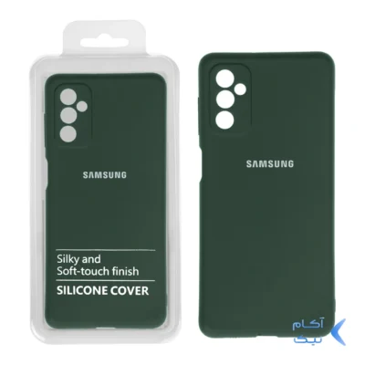 قاب نیو سیلیکون محافظ لنزدار RFF مدل Samsung M52 سبز تیره (پک دار)