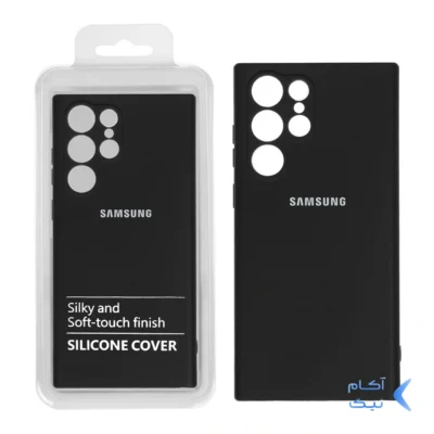 قاب نیو سیلیکون محافظ لنزدار RFF مدل Samsung S22 Ultra مشکی (پک دار)