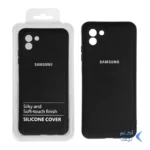 قاب نیو سیلیکون محافظ لنزدار RFF مدل Samsung A03 مشکی (پک دار)