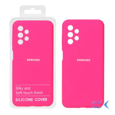 قاب سیلیکونی پاک کنی محافظ لنزدار اورجینال Samsung A13-4G - صورتی فانتزی (پک اصلی)
