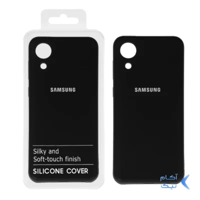 قاب نیو سیلیکون محافظ لنزدار RFF مدل Samsung A03 Core - مشکی (پک دار)