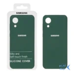 قاب نیو سیلیکون محافظ لنزدار RFF مدل Samsung A03 Core - سبز (پک دار)