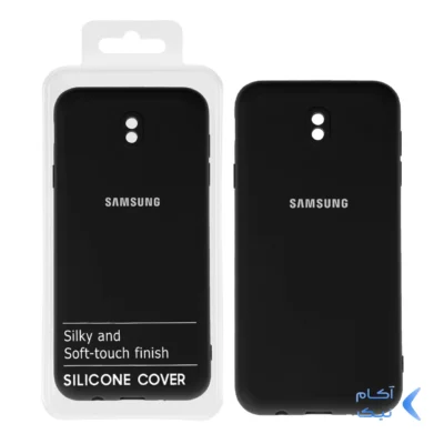 قاب نیو سیلیکون محافظ لنزدار RFF مدل Samsung J7 Pro - مشکی (پک دار)