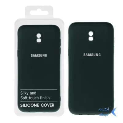 قاب نیو سیلیکون محافظ لنزدار RFF مدل Samsung J5 Pro - سبز تیره (پک دار)