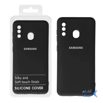 قاب نیو سیلیکون محافظ لنزدار RFF مدل Samsung A20 /A30 - مشکی (پک دار)