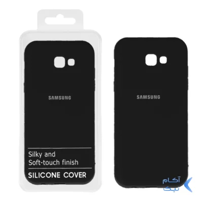 قاب نیو سیلیکون محافظ لنزدار RFF مدل Samsung A7-2017 / A720 - مشکی (پک دار)